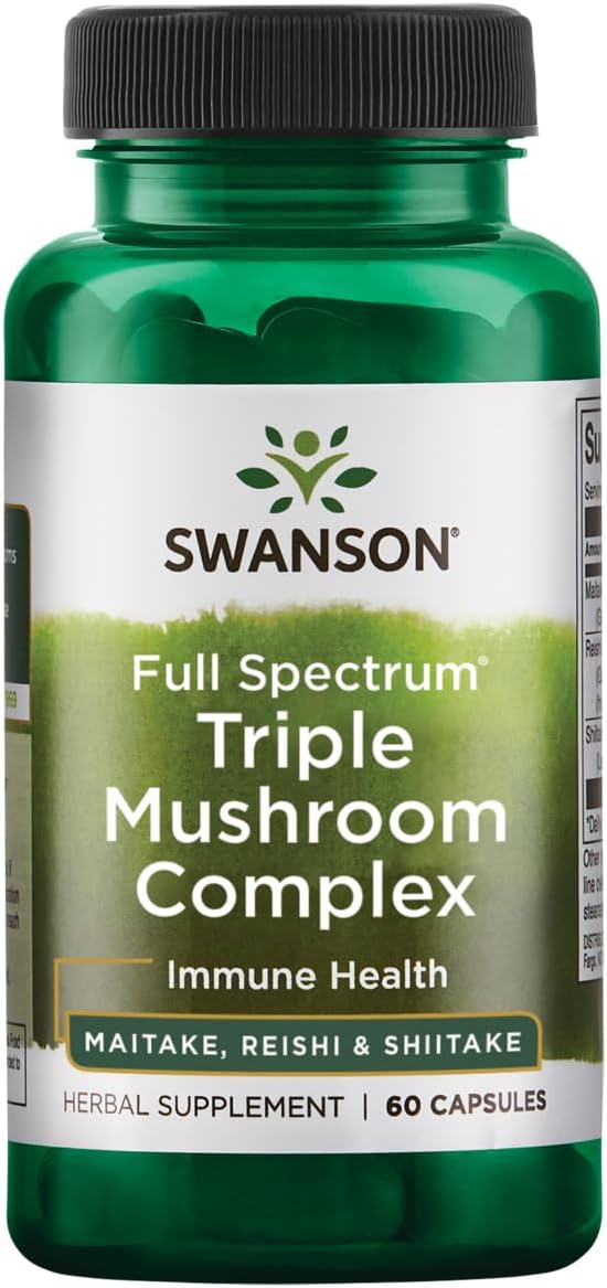 Swanson Full Spectrum Triple Mushroom Complex 60 Capsules