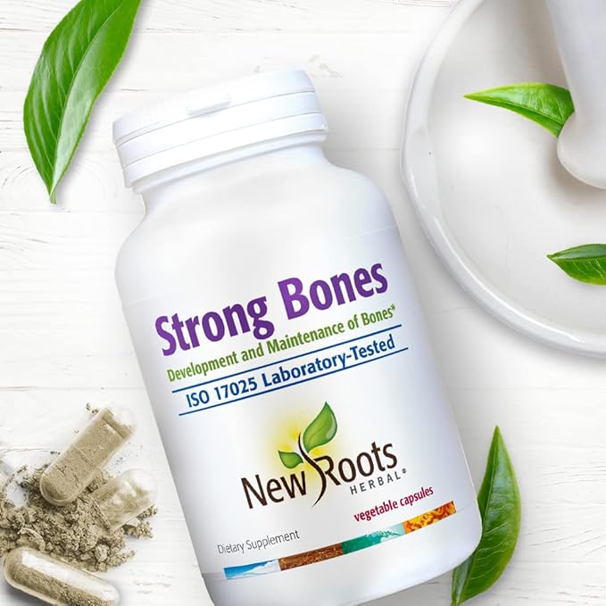 New Roots | Strong Bone Supplement with Super Blend 22-Ingredients: Glucosamine Sulfate, Calcium, Magnesium, Turmeric, Vitamin D3, B1, K2, B12, Zinc (360 Veg Caps)