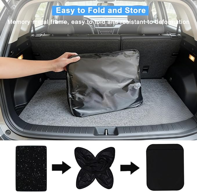 Car Sunroof Shade Compatible with Tiguan 2010-2017 5-Door SUV, Foldable Glass Roof Sunshade with Storage Bag, Heat Insulation Sun Protection Roof Interior Sunshade