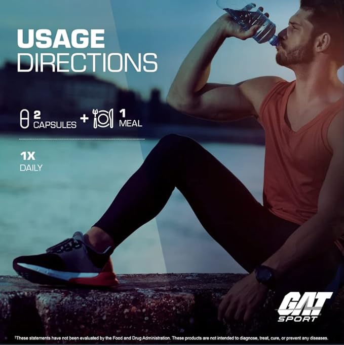 GAT SPORT Men's Multi + Test, Premium Multivitamin Tablets (60 Count)