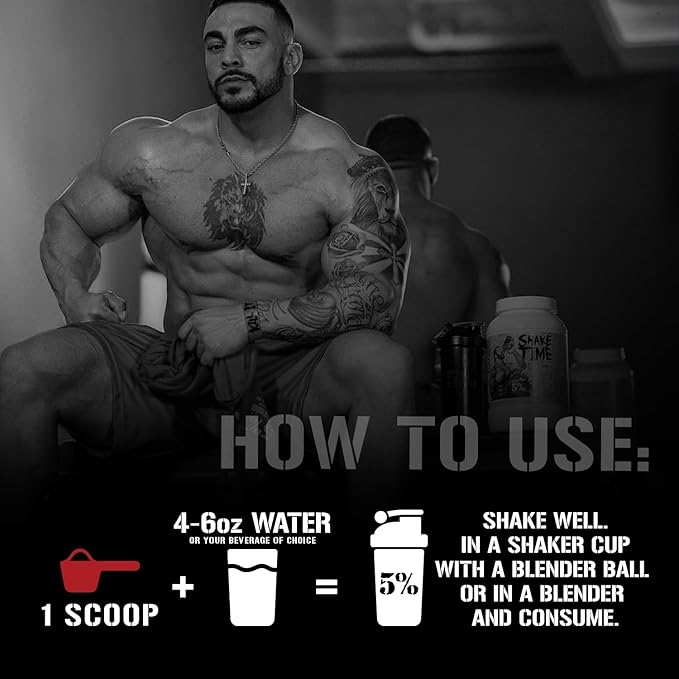 5% Nutrition Rich Piana Shake Time | 24g Animal-Based Protein Drink | Beef, Chicken, Whole Egg | No Sugar, Dairy, or Soy (Chocolate)