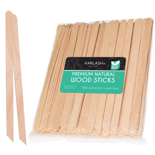 100 Pieces Small Wax Sticks Wood Spatulas Applicator Craft Sticks For Body Hair Eyebrow Lip Nose Removal Slanted/Round (Pack Of