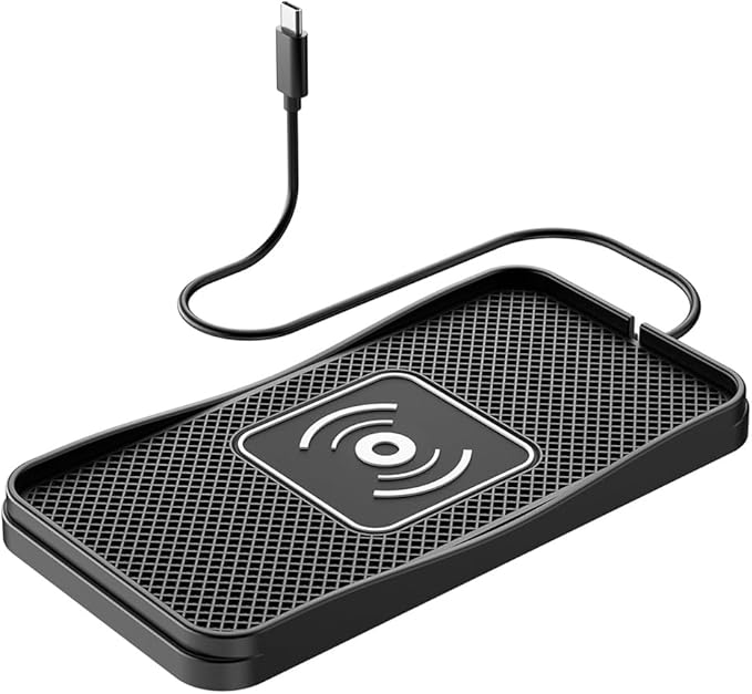 Wireless Car Charger Pad for Kia K5 2021-2026, Type-C/USB 20W Car Wireless Charger Non-Slip Phone Charging Pad Car Accessories,A 30cm Cable Type-C Plug