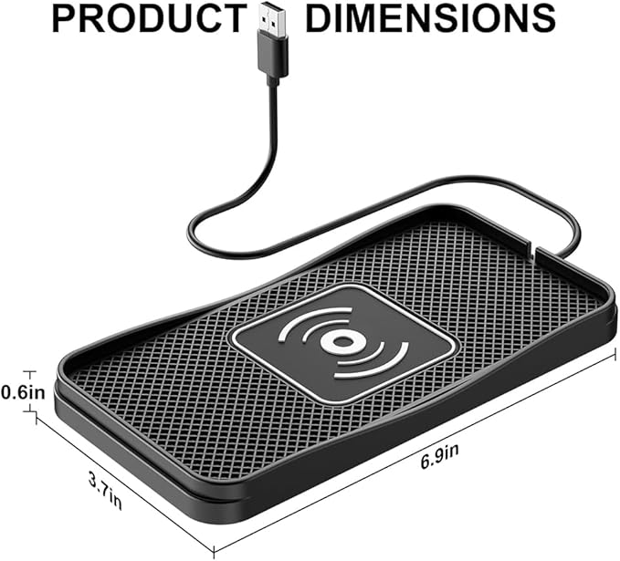 Wireless Car Charger Pad for Tesla Model S 2012-2016 2017-2021 2022-2026, Type-C/USB 20W Car Wireless Charger Non-Slip Phone Charging Pad Car Accessories,B 30cm Cable USB Plug