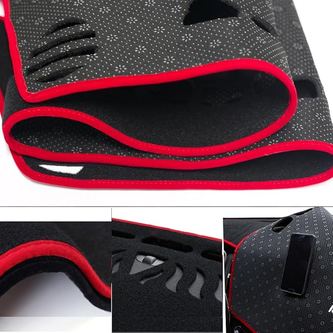 Dashboard Cover for Ford Explorer 1995-2001,Polyester Dash Covers mat,Car Dash Board Protecter Cover,Interior Dash Covers Pads,Red