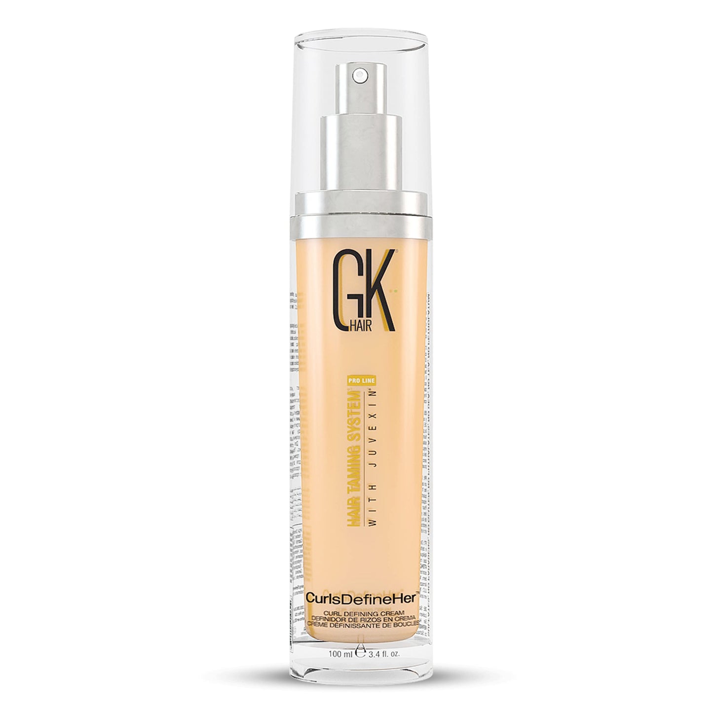 Gk Hair Global Keratin Curlsdefineher (3.4 Fl Oz/100Ml) Curl Defining Cream Curl Activator/Moisturizing Cream, Frizz Control For