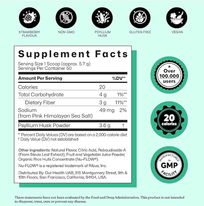 ColonBroom Psyllium Husk Powder (Strawberry, 50 Servings) + Apple Cider Vinegar Gummies for Women – Supports Body Composition, Boost Metabolism & Improves Digestive Wellness (60 Count)