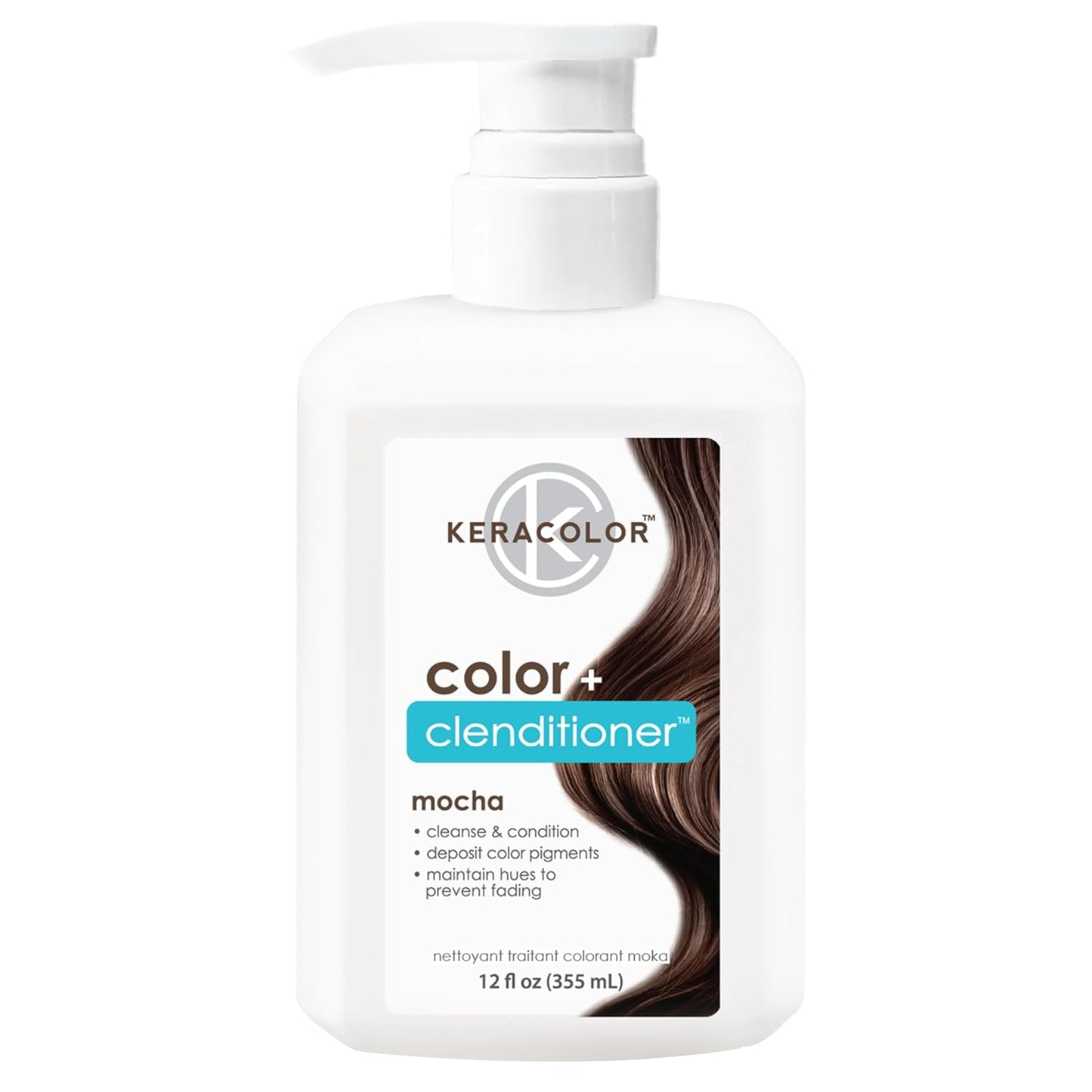 Keracolor 3-In-1 Color-Depositing Conditioner | Gently Cleanses & Conditions | 12 Fl Oz