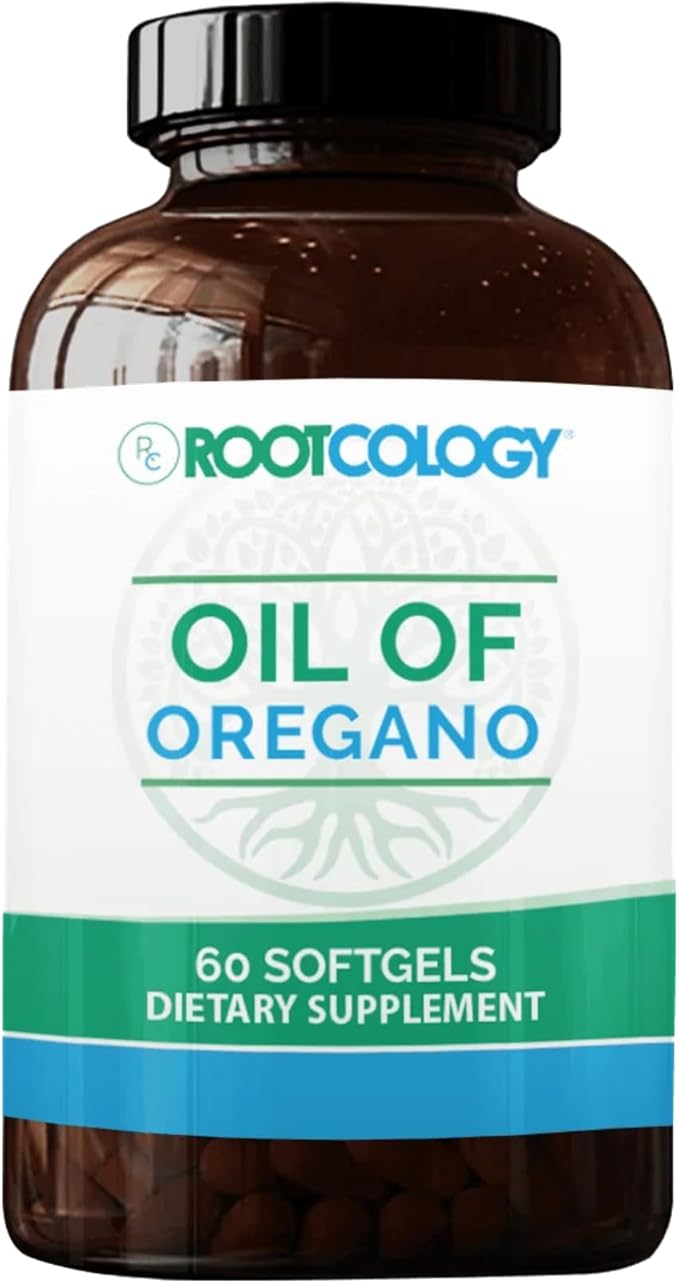 Rootcology by Dr. Izabella Wentz | Oil of Oregano | Bioactive Oregano Softgels to Support A Balanced Gut | Antioxidant Protection for Intestinal Health | 60 Softgels