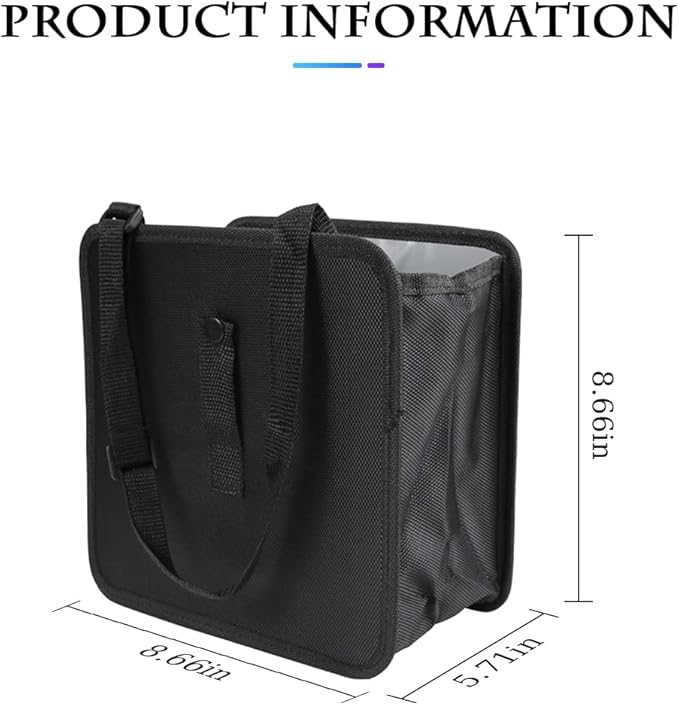 Fekey&JF Foldable Car Trash Can, Hanging Waterproof Leakproof Trash Can Storage Bag for Car with Large Capacity, Car Interior Accessories (Small)