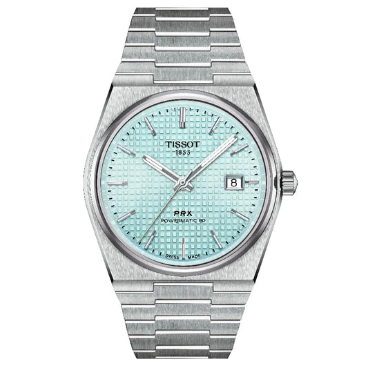 Tissot Prx T-Classic Powermatic 80 Ice Blue Dial Automatic T137.407.11.351.00 100M Men'S Watch