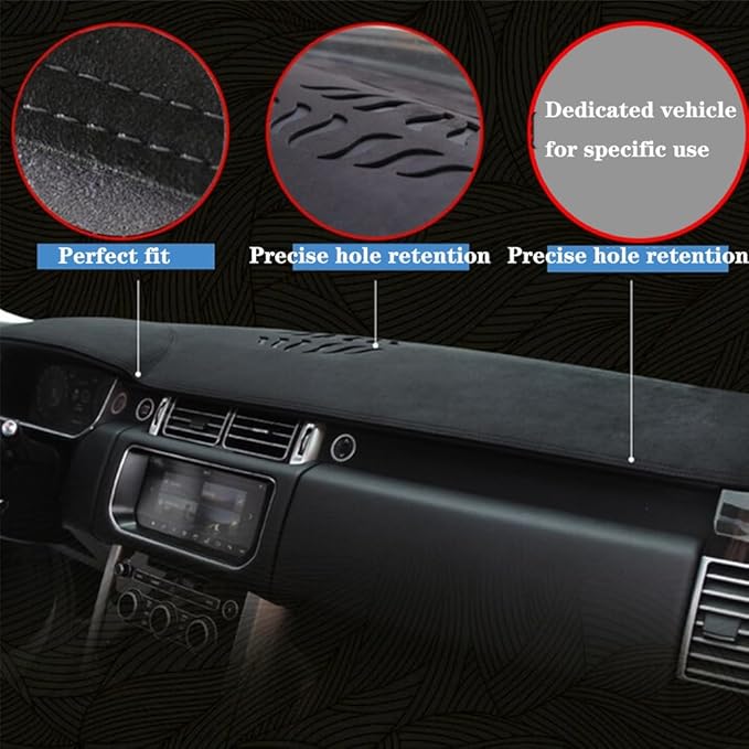 Dashboard Covers for Compass 2017-2020,Premium Printed Flannel Fabric Anti-Glare & Non-Slip Dash Pad,Custom Fit,Printed Flannel