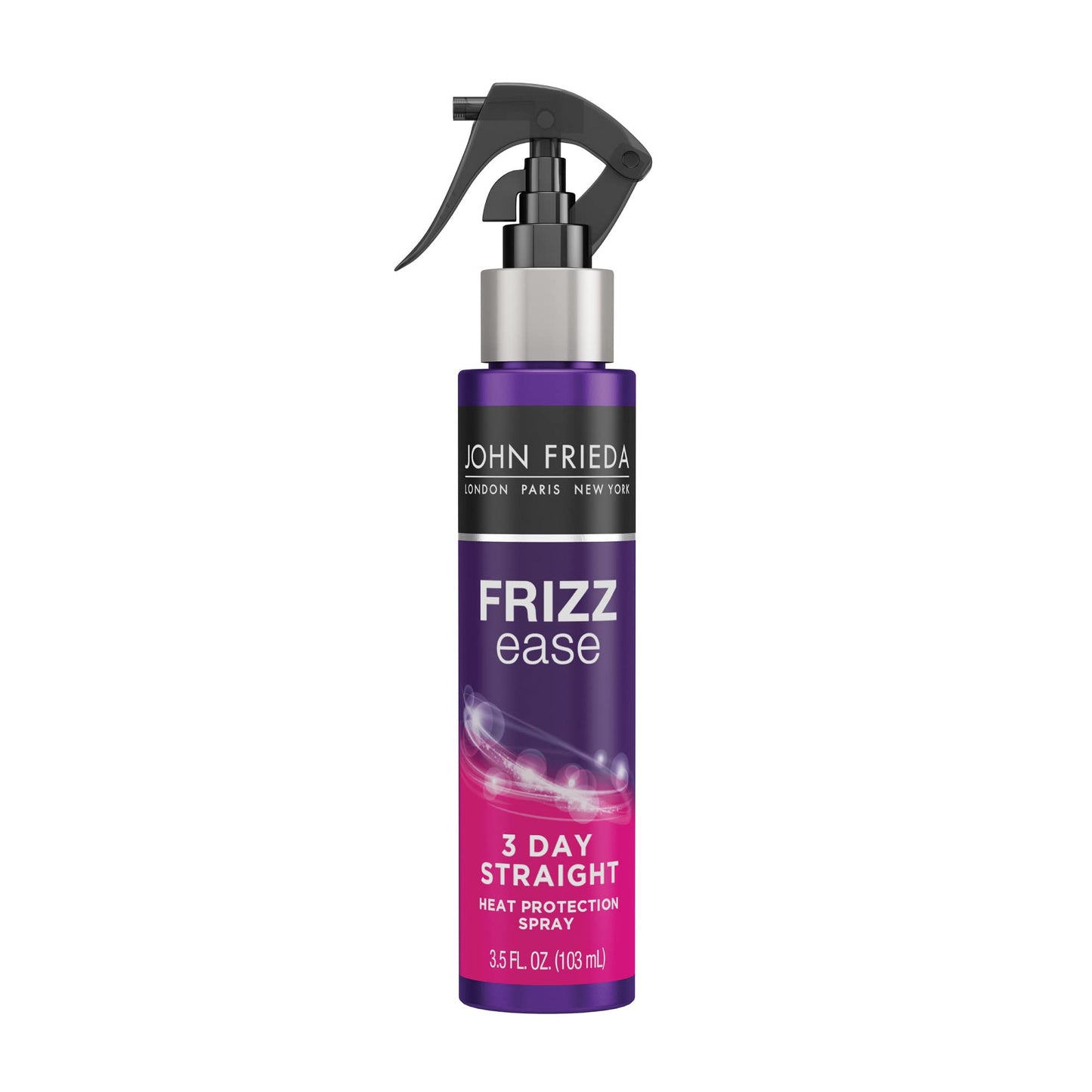 John Frieda Frizz Ease Keratin Infused Flat Iron Hair Spray, 3 Day Straightening Spray, Anti Frizz Heat Protectant for Curly Hai
