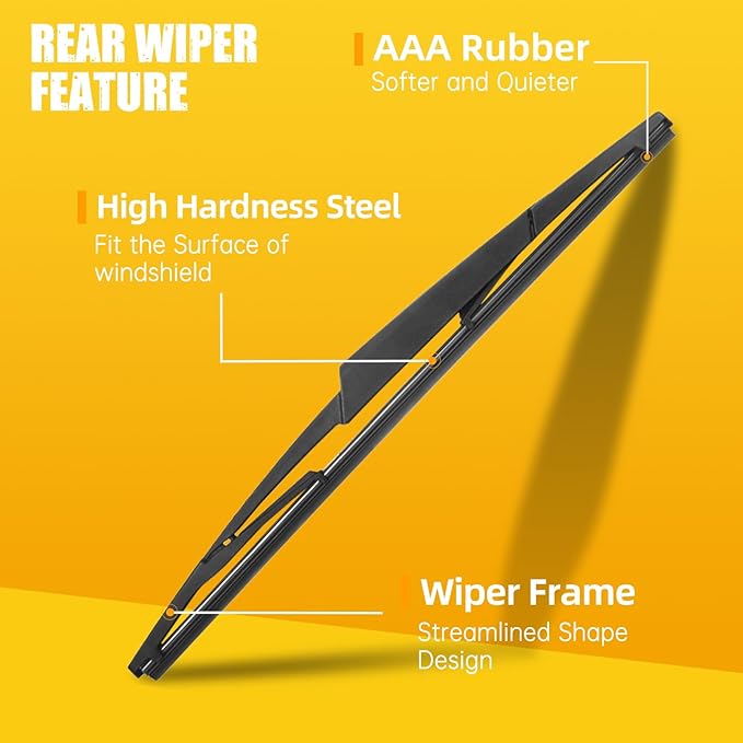 MIKKUPPA 22"+22"+16" Windshield Wiper Blades Replacement for 2009-2016 Lincoln Navigator, Front & Rear Wiper Blades Set, Durable Stable Quiet All Season (Pack of 3)