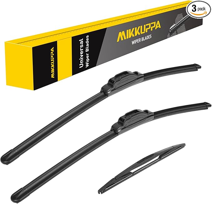 MIKKUPPA 22"+22"+12" Windshield Wipers Blades Replacement for 2008-2014 Chevy Tahoe, 2008-2014 Suburban 1500, 2009-2014 Cadillac Escalade, U/J HOOK Front & Rear All Season Wiper Blades Set(Pack of 3)