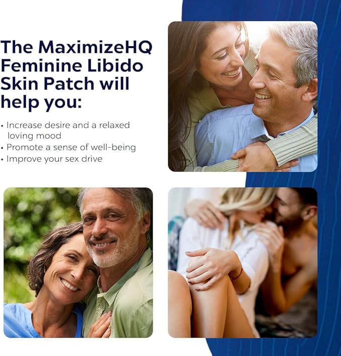 MAXIMIZE HQ Female Intimacy Patches - Oxytocin Formula Complex - Supports Love and Trust - Female Performance Enhancement Support - 8 Hour Time-Release - Gluten Free