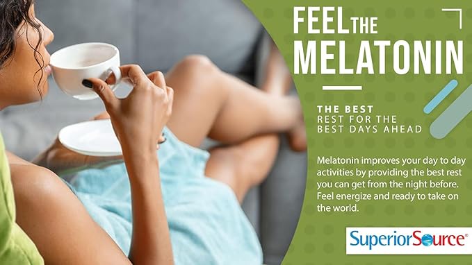 Superior Source Melatonin 10 mg - Healthy Sleep Support Supplement for Adults - Melatonin Formula with Chamomile Aids Relaxation & Restful Sleep - 100 Sublingual Dissolving Tablets