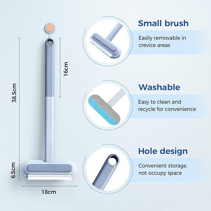 2025 New Pet Hair Remover, 4 in 1 Pet Hair Removal Tool for Couch Carpet Furniture, Multifunctional Double Sided Dogs Cats Hair Removal Brush, Reusable Cleaning Brush for Window (3 Pc)