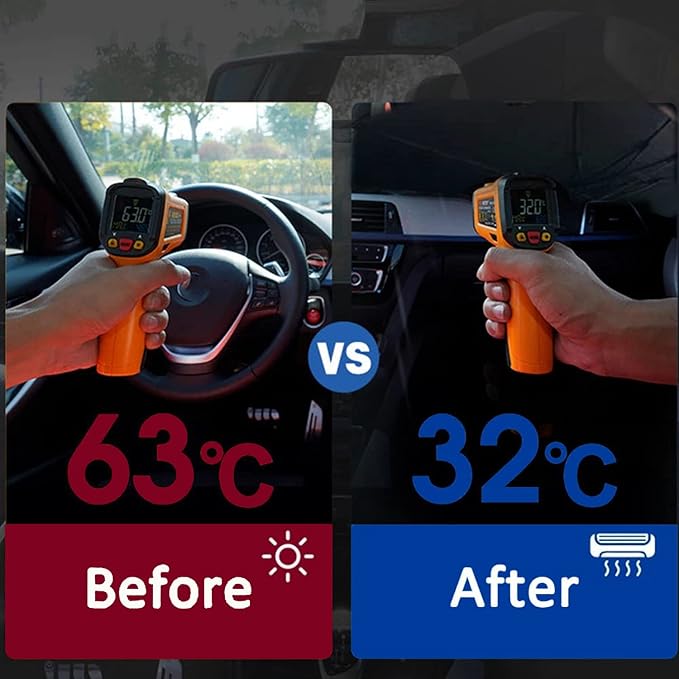 Socira Funny Skull Car Sun Shade Windshield Sunshade Umbrella Foldable Gothic Umbrella Sun Shade Sunshade Front Window Cover Skull Car Accessories Blocks Uv Rays 57" X 30"