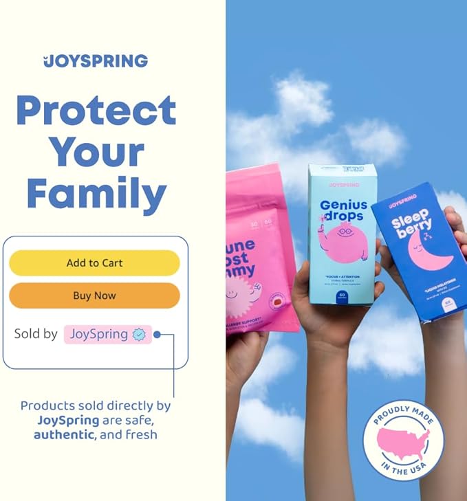 JoySpring Magnesium Citrate Liquid for Kids – Sugar & Gluten-Free Magnesium Supplement with Chamomile & Passion Flower – Calm Support for Kids & Adults – 30 Servings