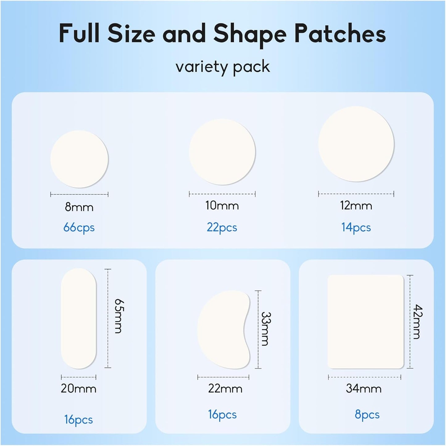 Large Hydrocolloid Acne Patches | 400 Count | Effective Zit Treatment