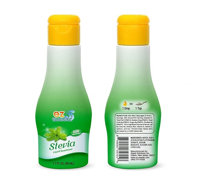 EZ-Sweetz De-bittered Stevia (1.7oz - Liquid Sweetener 330| 3Pack)