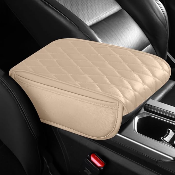 Universal Car Armrest Pad for Lexus RX|RX AL30 AL20 AL10 XU30 RX 450 350 200 270 Leather Armrest Box Center Console Cover Pad Waterproof Arm Rest Protector Decor Accessories,Beige01