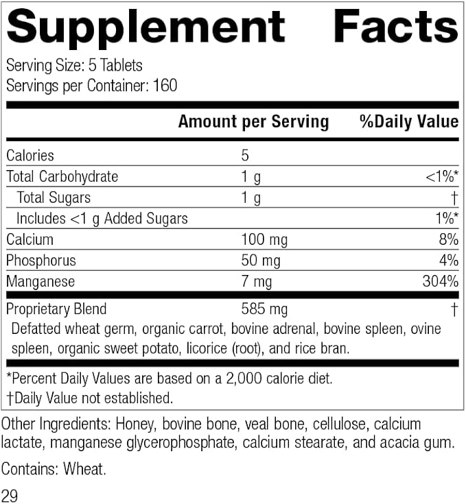 Standard Process Inc. Bio-Dent - Whole Food Supplement for Skin, Muscle, and Bone Health - Calcium, Licorice Root, Manganese, Phosphorus - 800 Tablets