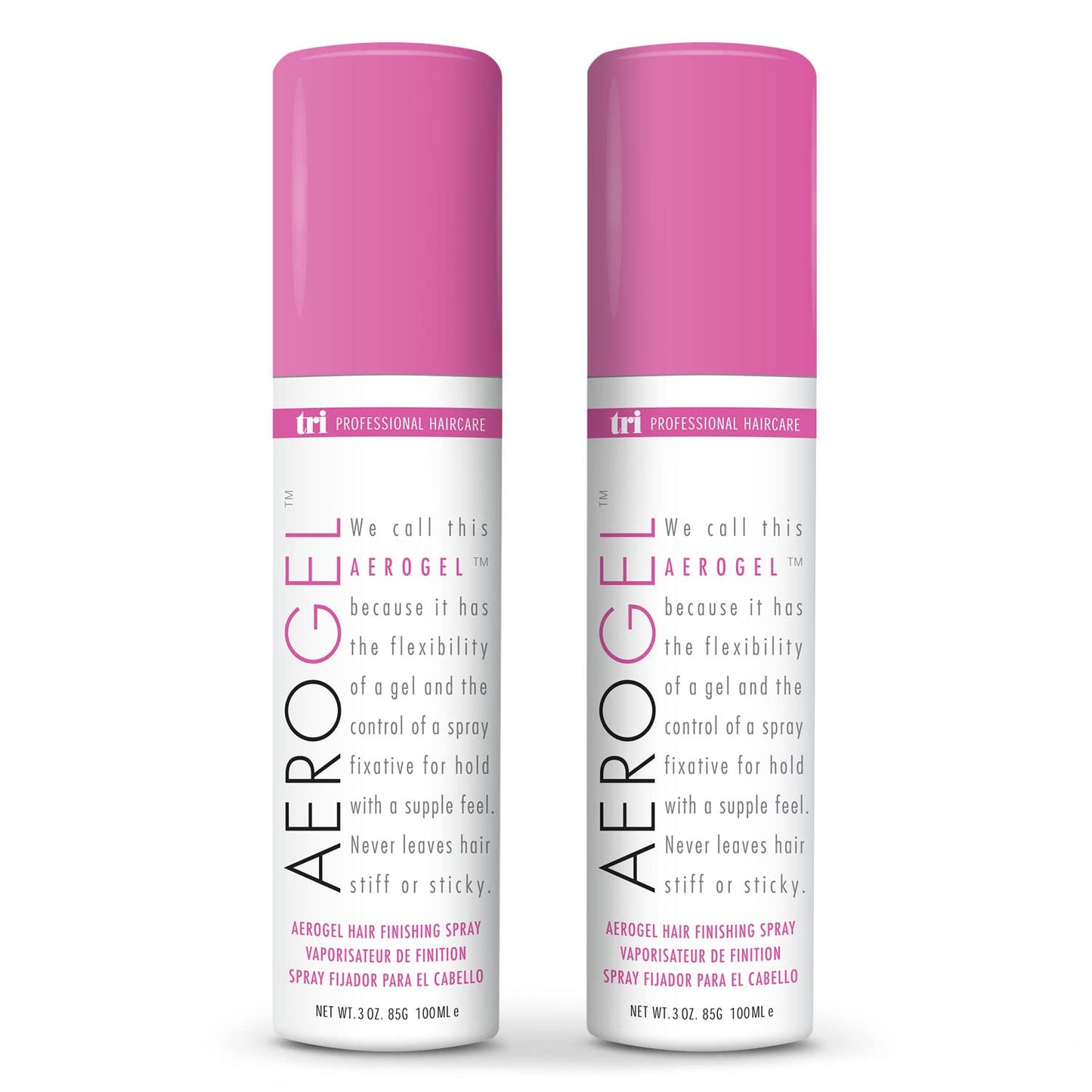 Tri Design Aerogel Hairspray - Strong Hold Hair Finishing Spray For Volumizing & Control, Flexible Styling For All Hair Types, N