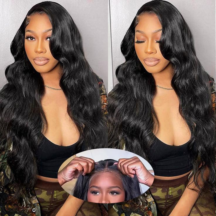 Fascara Wear And Go Glueless Wig For Women 180% Density Body Wave Lace Front Wig 5X5 Lace Closure Human Hair Wigs 30Inch Glueles