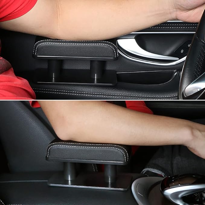 Car Driver Arm Pad Cushion, Car Center Console Elbow Cushion Pad Car Door Armrest Rest Pad Adjustable Height Comfort Universal Fit for Most Car, Brown