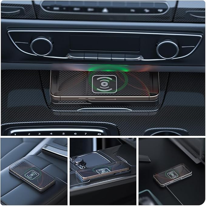 Wireless Charging Pad for Car for Kia Sportage 2000-2002 2005-2026, 20W Fast Wireless Car Charger Pad Type-C/USB Non-Slip Phone Charging Mat,A 30cm Cable Type-C Plug
