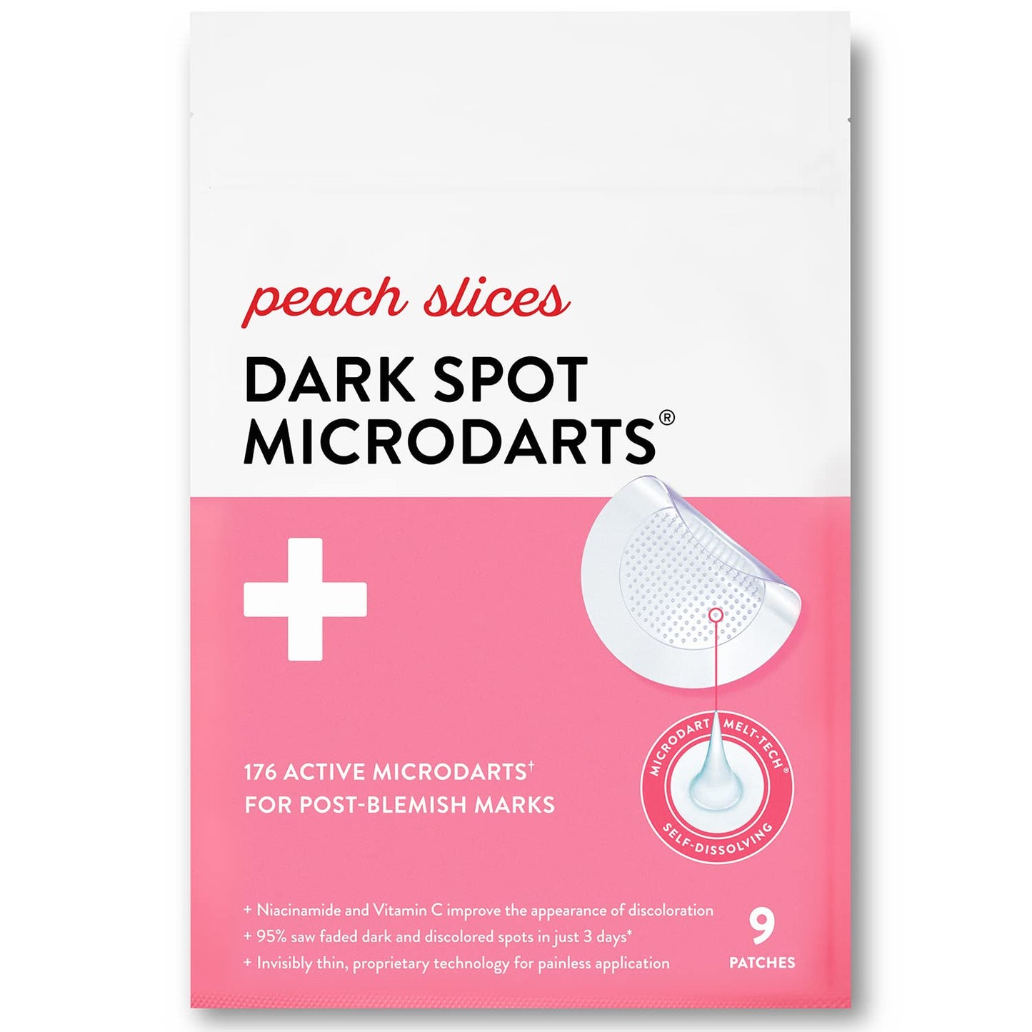 Peach Slices Dark Spot Microdarts | For Dark Spots, Post-Blemish Redness | Self-Dissolving | Niacinamide, Vitamin C, Hyaluronic