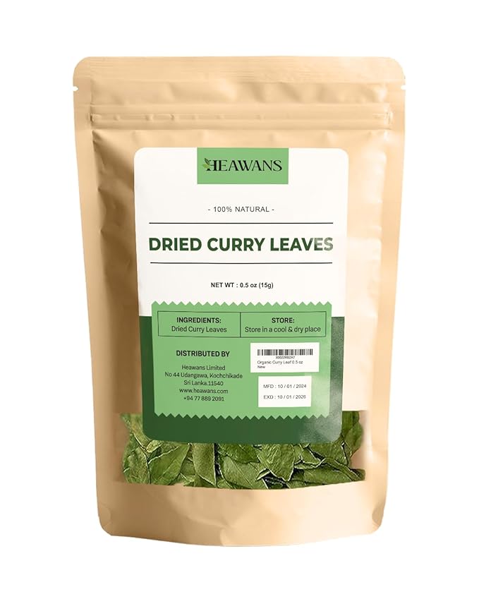 Organic premium grade air dried curry leaves ( not broken or crushed )