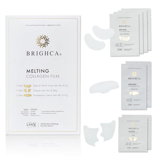 Brighca Melting Collagen Film Refill Pack (8 Pouches) - Part Of Brighcas Melting Collagen Set | Anti-Aging Collagen Skincare Rou