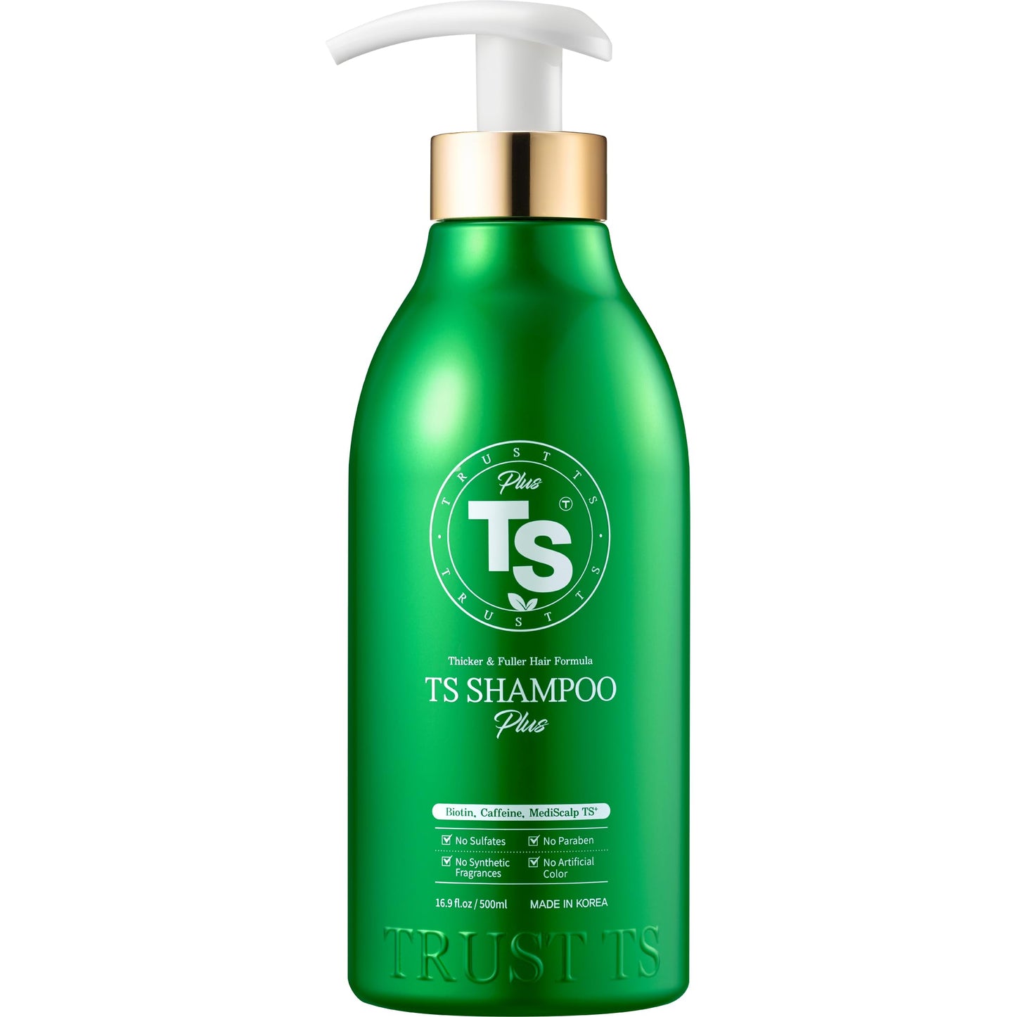 Ts Shampoo Plus 500Ml (16.9Oz) For Hair Thinning Hair With Biotin+Pantenol+Caffein For Fuller Healthy Hair And Scalp, Provides V