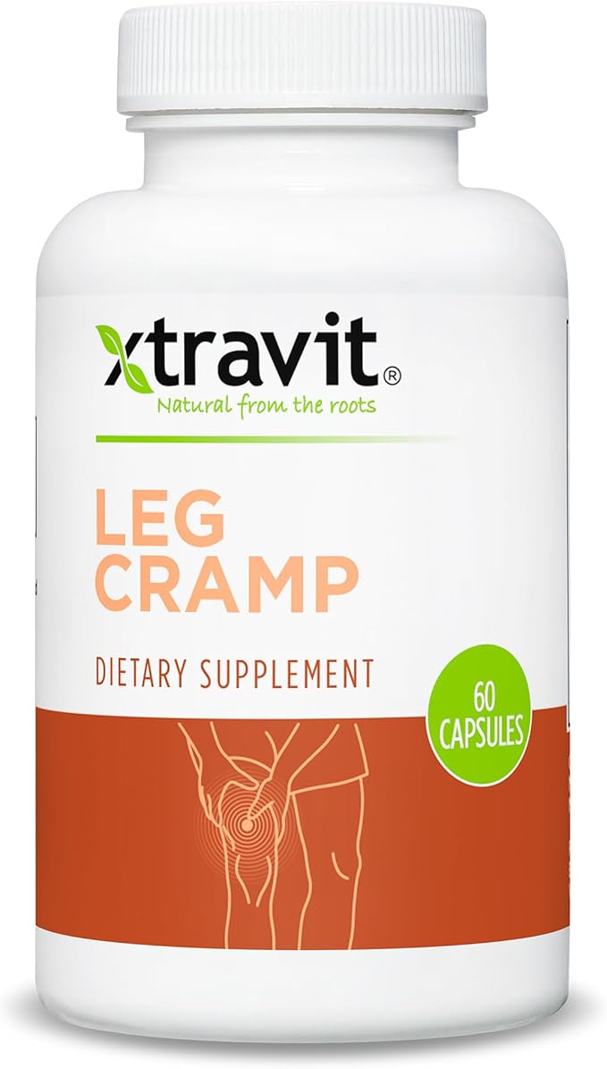 Leg Cramp Supplement – Relaxer for Muscle Cramps, Aches, & Restless Legs - Natural Relief Formula with Magnesium, Potassium, & Calcium - Vegan, Non-GMO, Gluten-Free, No Fillers, 60 Capsules