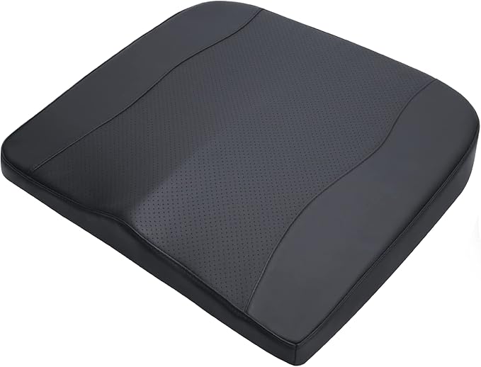 Car Seat Cushion, Comfort Memory Foam Car Cushions for Driving - Sciatica & Lower Back Pain Relief, Driver Seat Pillow for Auto, Office Chair, Wheelchair - Classic Black