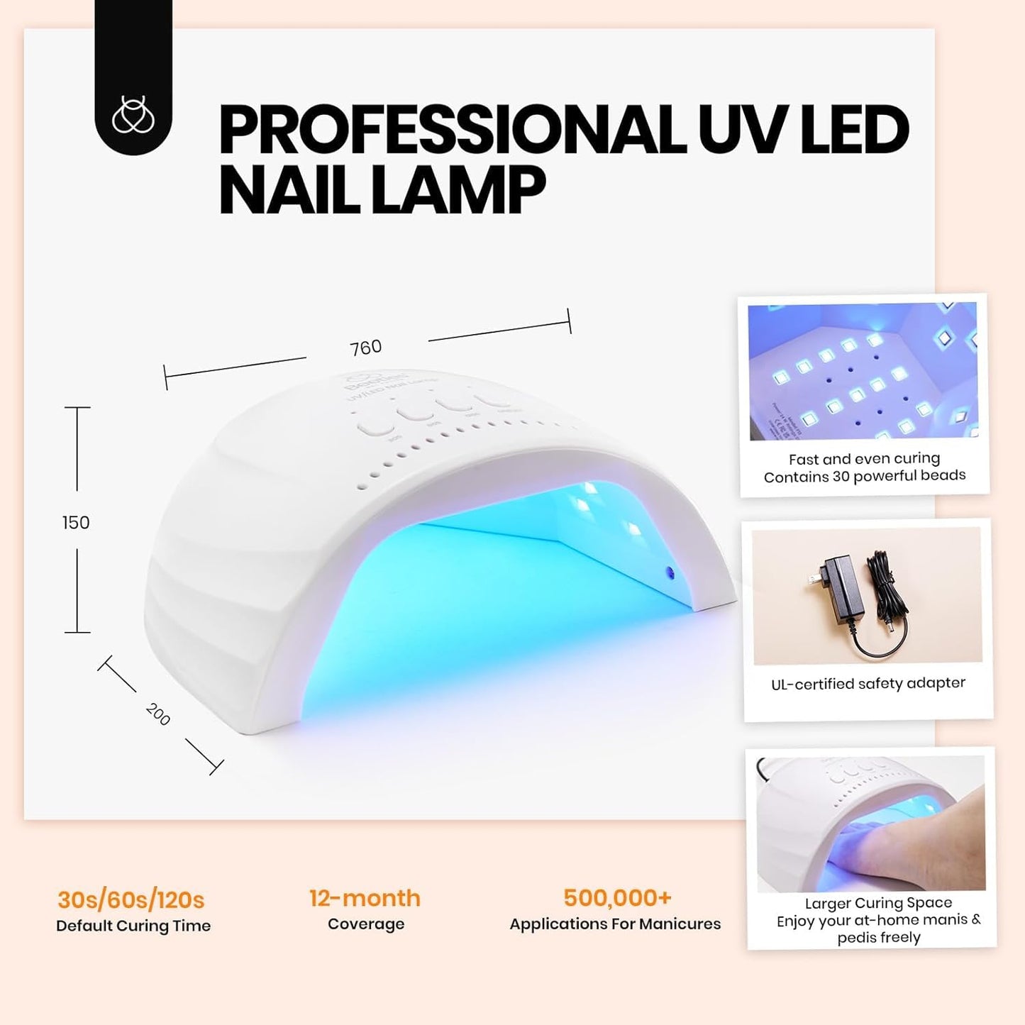 44-Piece Gel Nail Polish Kit | UV Light | 24 Colors | Base & Top Coats | Gifts for Women