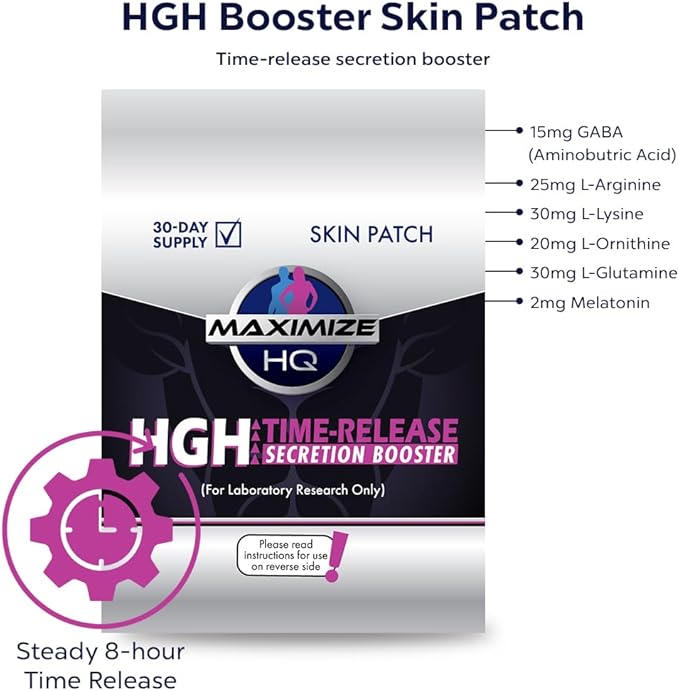 MAXIMIZE HQ H.G.H Patches - 8 Hour Time-Release - Supports Overall Well-Being - Gluten Free - Certified Vegan