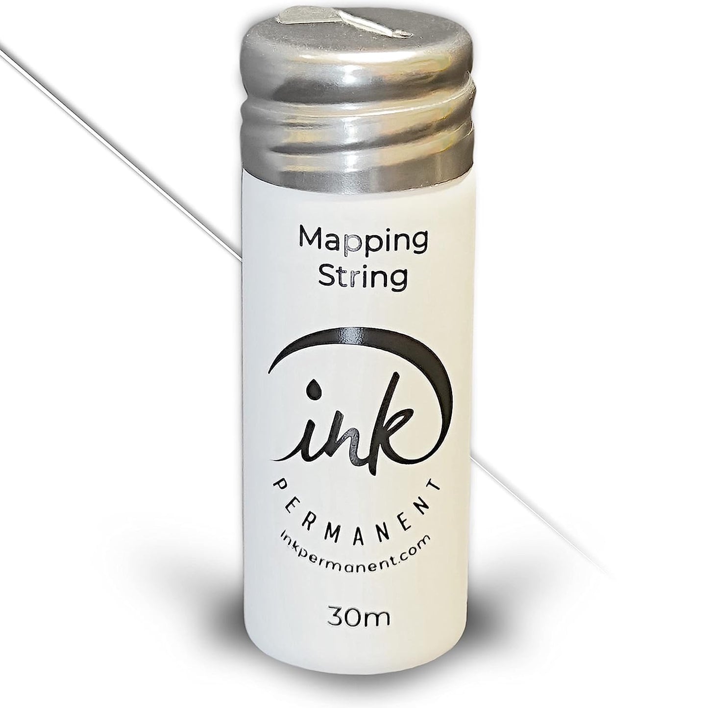 Ink Permanent White Brow Mapping String [100 Ft Bottles - 30 m] Pre-Inked Mapping String for Permanent Makeup and Microblading S