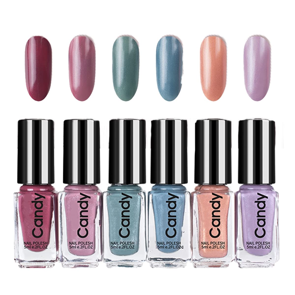 Tophany Nail Polish Set Quick Dry Long Lasting And Not Easy To Peel Off Nail Polish Nail Art For Women And Girls(6 Bottles)