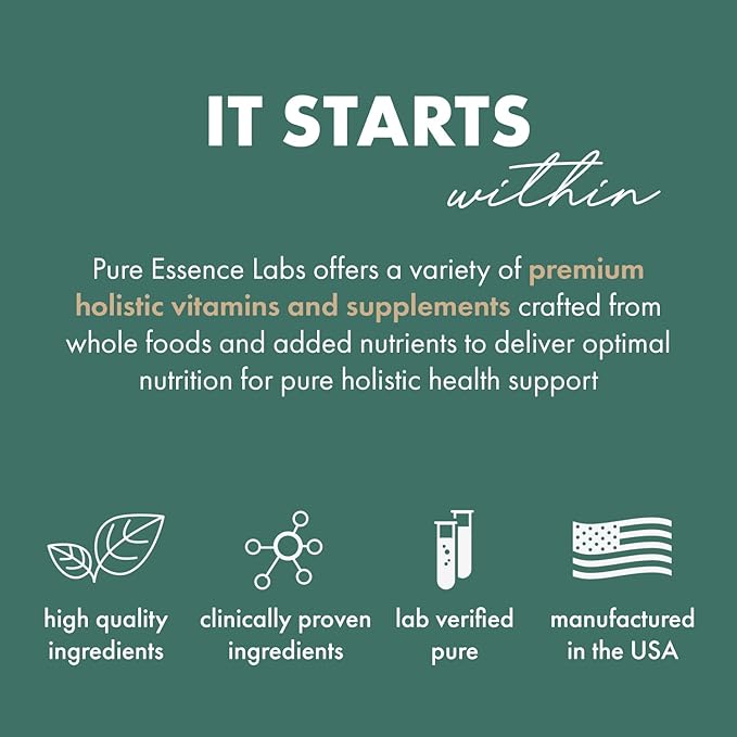 PURE ESSENCE LABS MyPure Maitake Mushrooms - Concentrated Maitake Mushroom Powder Supplement for Immune System Support, Stress Relief, Build Energy, Strength Booster for Men & Women - 2 Month Supply