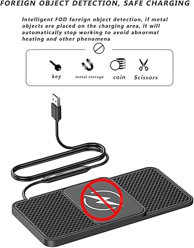 Wireless Car Charger Pad for Toyota RAV4 Hybrid (2018-2024) 5. Generation,20W Fast Wireless Phone Charger Cell Phone Cordless Charging mat,Non-Slip Phone Charging,30cm Cable USB