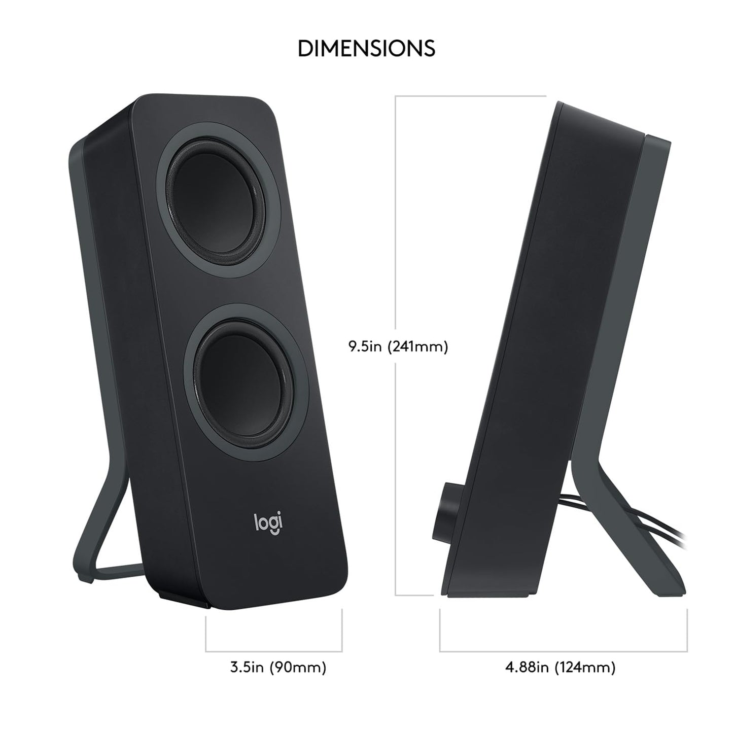 Logitech Z207 2.0 Stereo Computer Speakers with Bluetooth