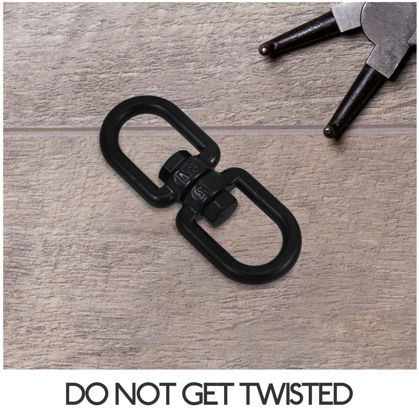 NICEXMAS Swivel Eye Hook Black For Porch Swing Chain Heavy Duty 1Pcs