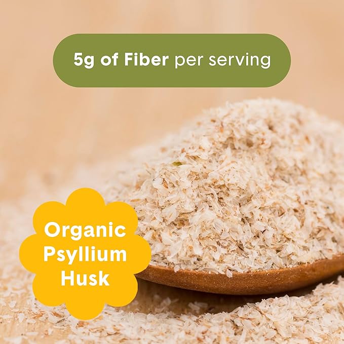 Bellway Super Fiber Powder + Fruit, Sugar Free Organic Psyllium Husk Powder Fiber Supplement for Regularity, Bloating Relief & Gut Health, Non-GMO, Plant-Based, Pineapple Passion Fruit (50 Servings)