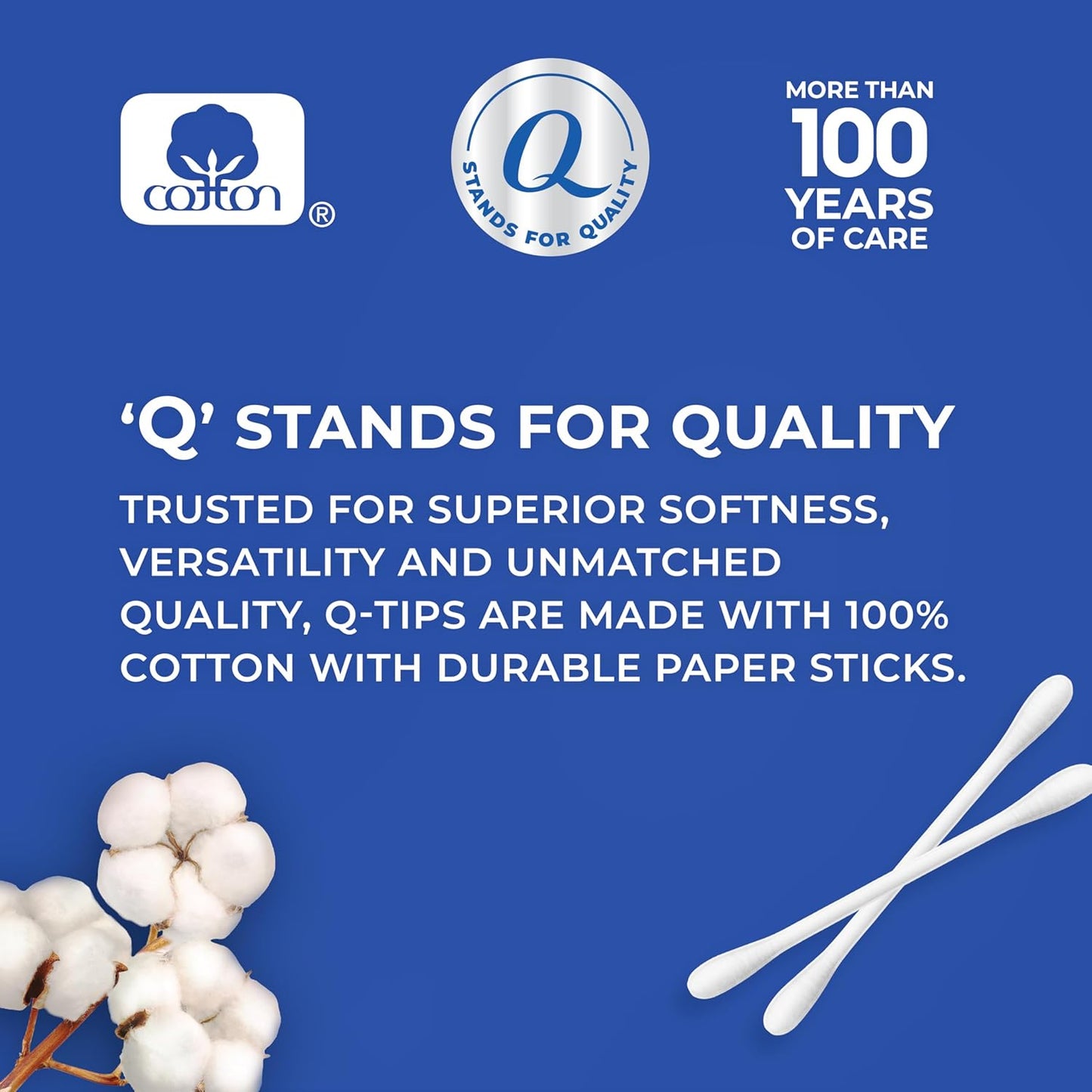 Q-Tips Cotton Swabs | 100% Cotton | 625 Count | Hygiene & Beauty Care