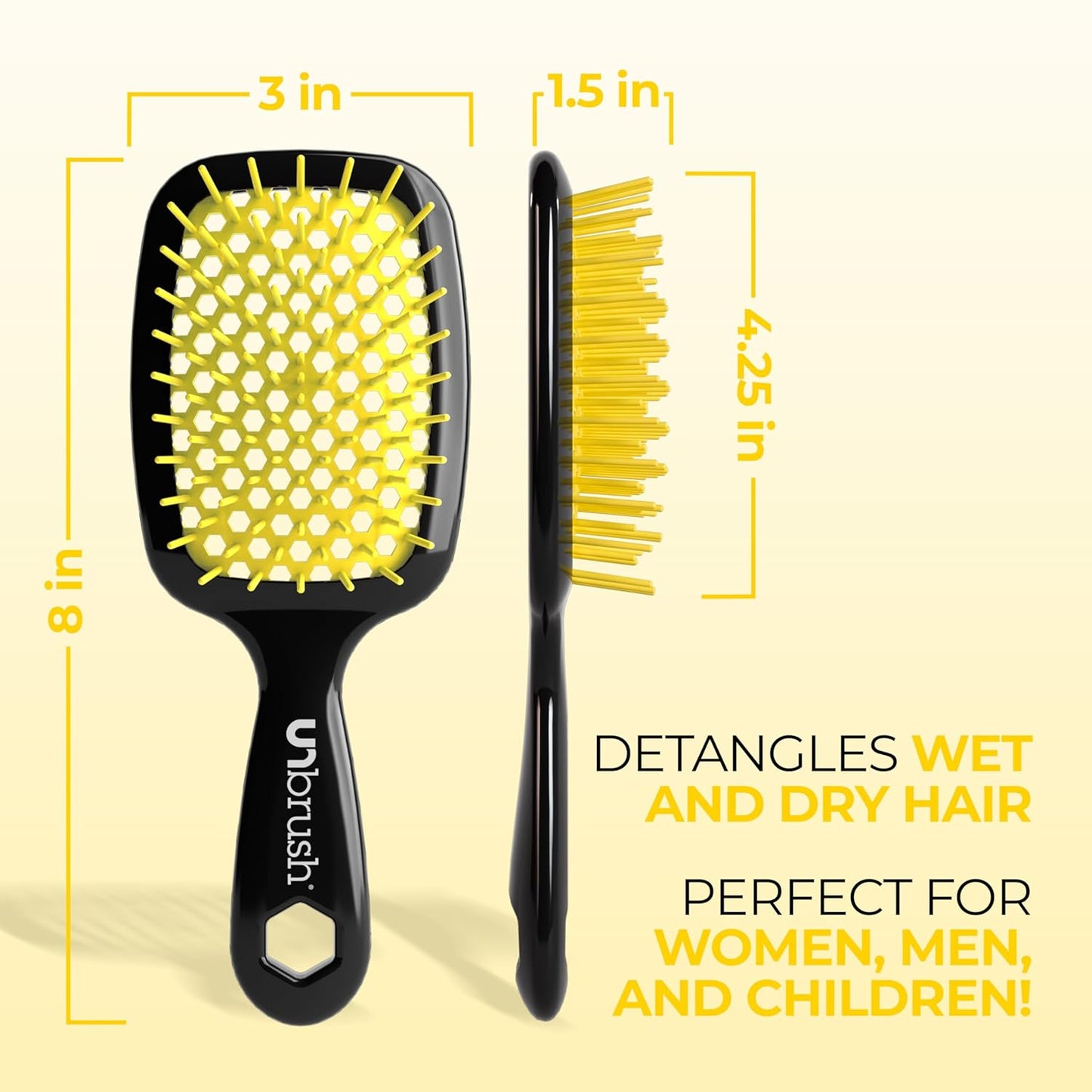 FHI Heat UNbrush Detangling Brush | Pain-Free for All Hair Types | Lightweight & Durable