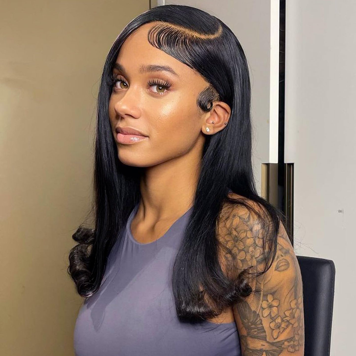 Huiwanyan Straight Wigs Human Hair Pre Plucked For Black Women 13X4 Hd Lace Front Wigs Glueless Wig 180% Density Frontal Wigs Hu